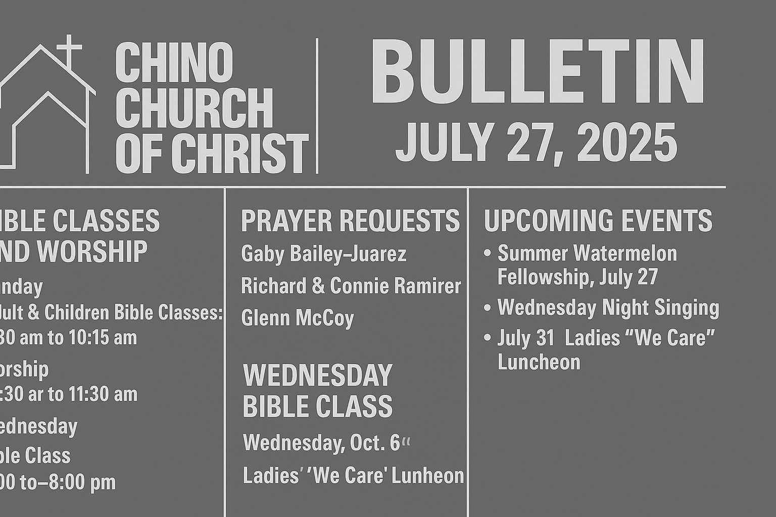 Bulletin July 27 2025